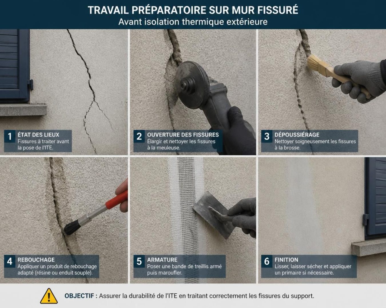 découvrez si l'isolation par l'extérieur est recommandée sur un mur déjà fissuré et les précautions à prendre pour éviter tout risque.