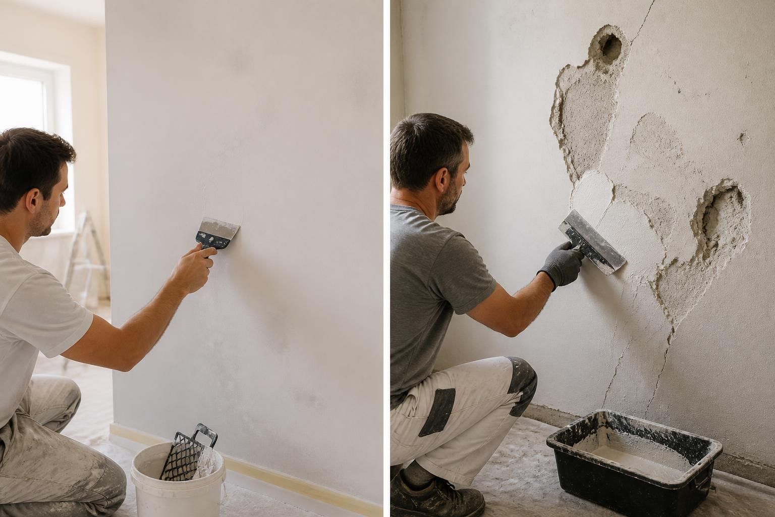 découvrez comment choisir entre un enduit de lissage et un enduit de rebouchage avant de peindre, pour obtenir une surface parfaite et un résultat impeccable.